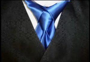 nœud de cravate Mérovingien bleu